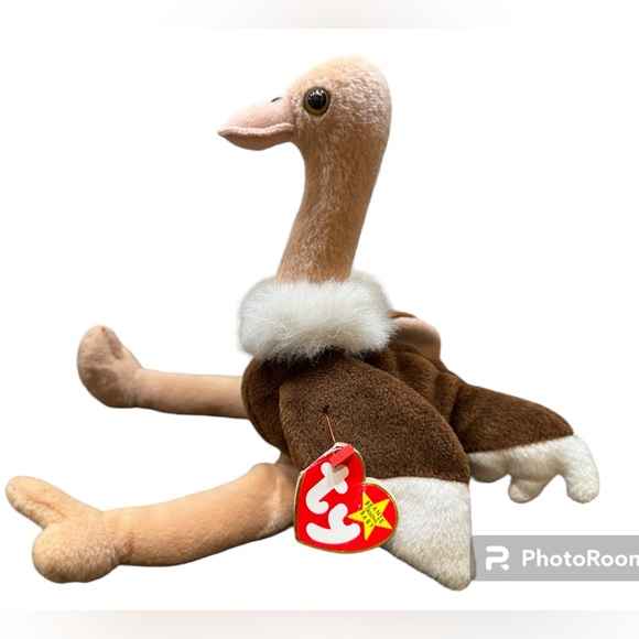 Ty Beanie Baby Stretch The Ostrich DOB September 21, 1997 - Picture 1 of 8